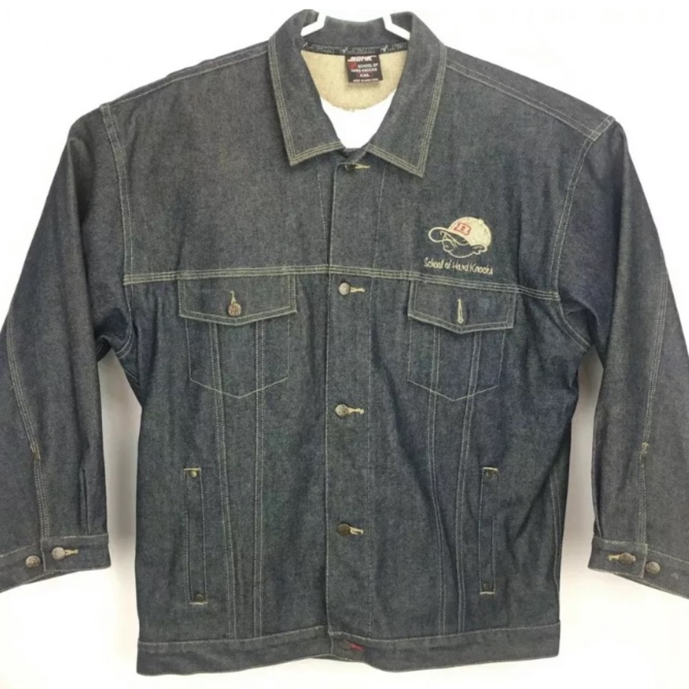 SOHK Denim Jean Jacket Sz 2XL School of Hard Knock